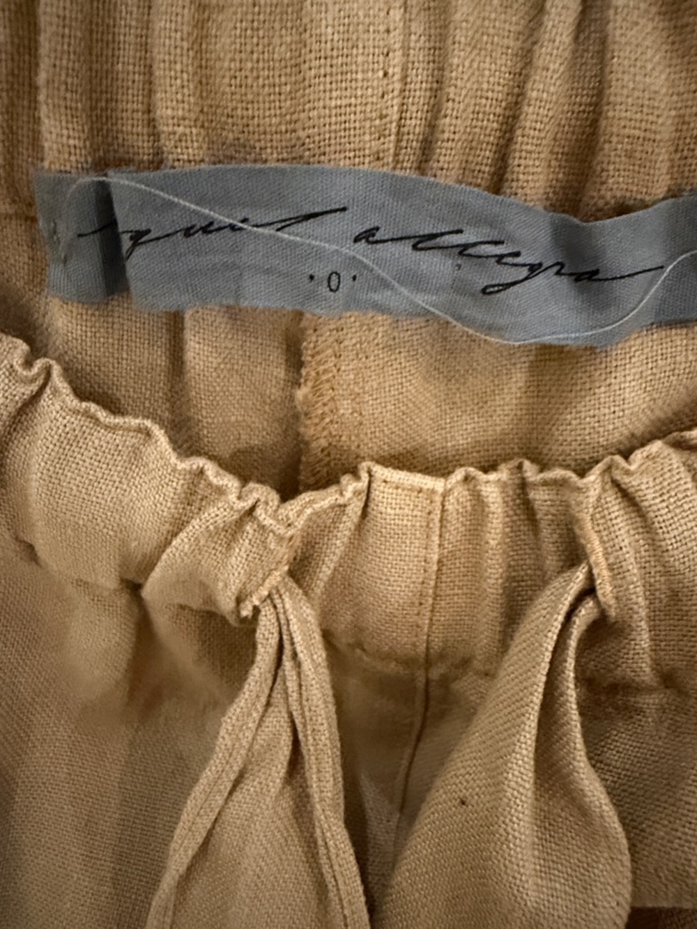 Raquel Allegra Taupe Drawstring Capris - Picture 9 of 11